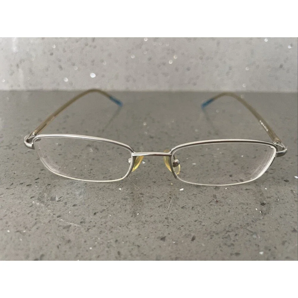 TOMMY HILFIGER TH 3029 SI Blue Silver 47-17-140 Eyeglasses Frames ONLY half rim
